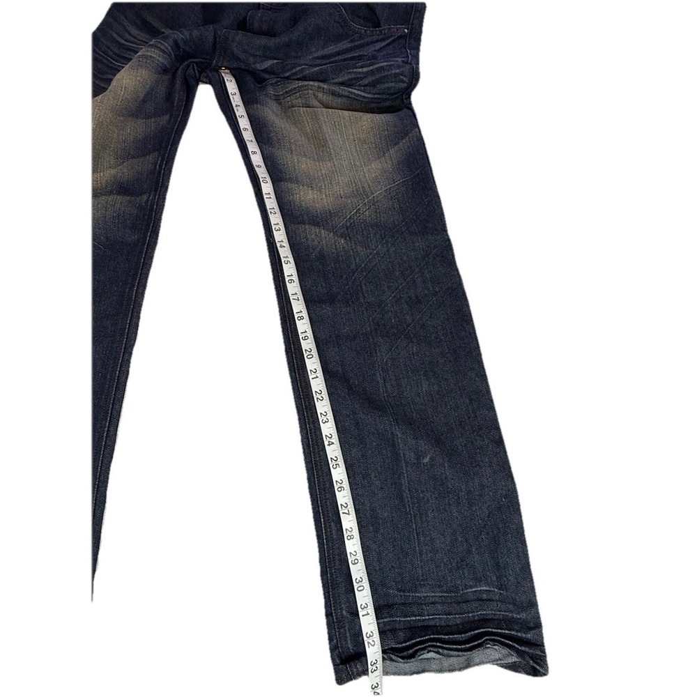 Men's Bare Fox Premium Couture 26x33 Dark Wash Jeans Y2K Streetwear Denim - Picture 2 of 9